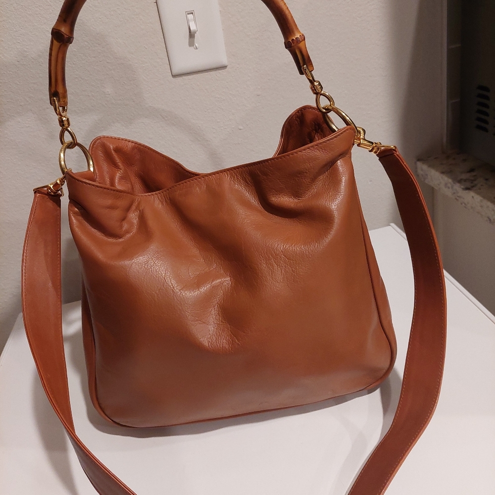 Gucci Bamboo bag. Authentic Gucci leather bag with Bamboo handle.